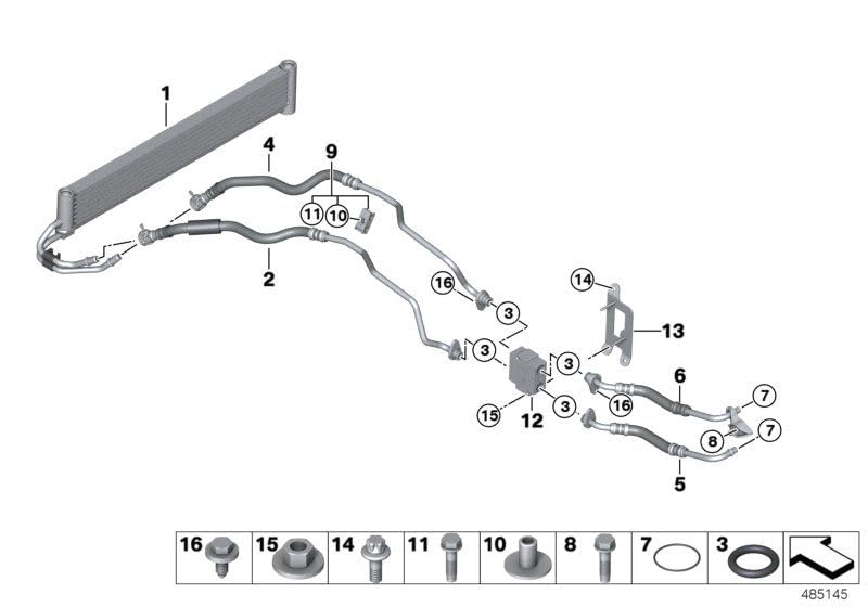 LINK-LOCK 10個 FKM Viton OR.01.70002 Oリングガスケット トランスミッション冷却パイプ用 17211742636 17211712354 17227581147 BMW E46 E90 E93 E60 E65 F82 E66 F02 E70 E71 E85