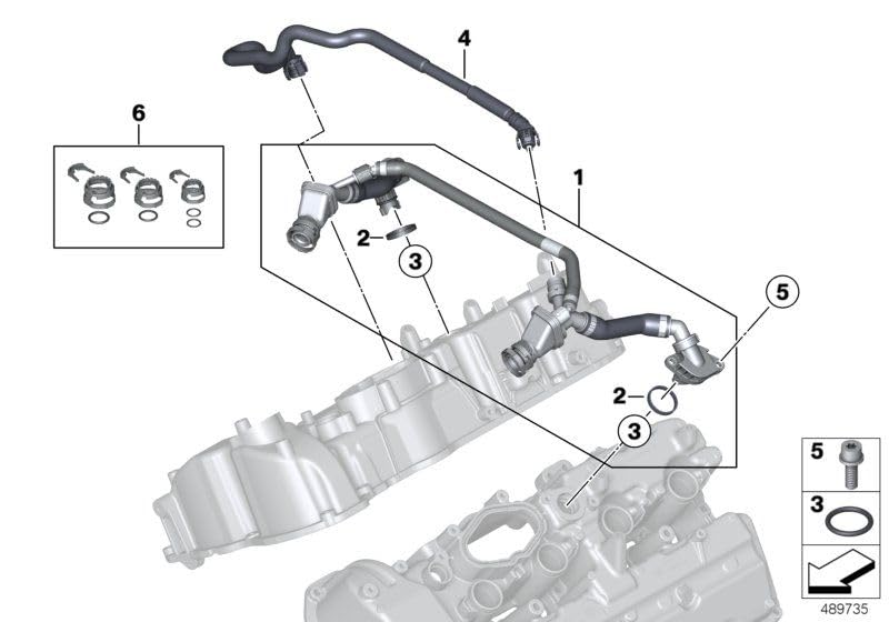 LINK-LOCK 8PCS FKMバイトン製Oリング.01.30008 エンジン吸気管用Oリング 11157847364 11532248435 11537785518 11532244653 13712243662 BMW N63 S63 M47 M57用