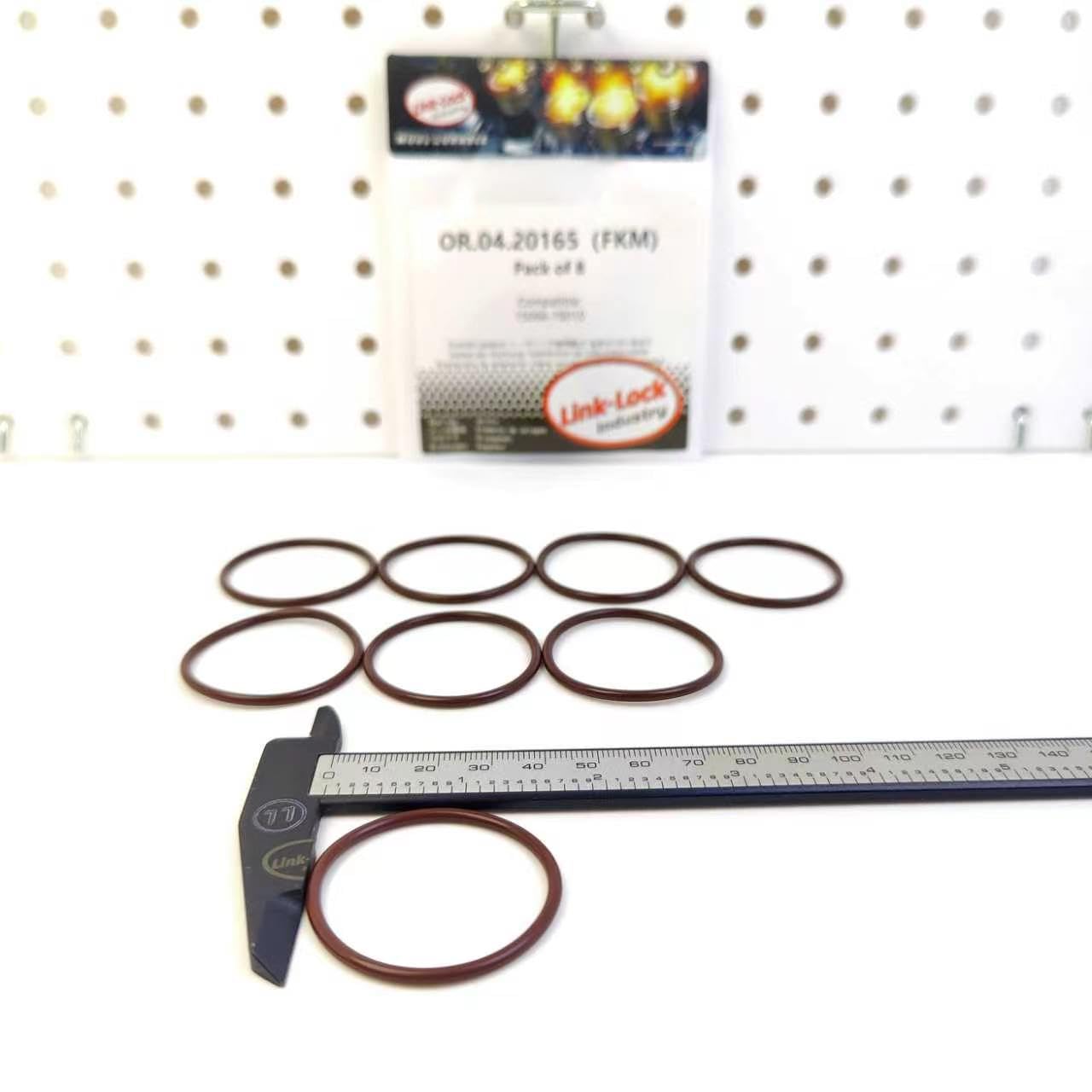 8PCS OR.04.20165 FKM Viton Sealing O-Ring Kit of Engine Oil Pan 15066-7S010 for NISSAN