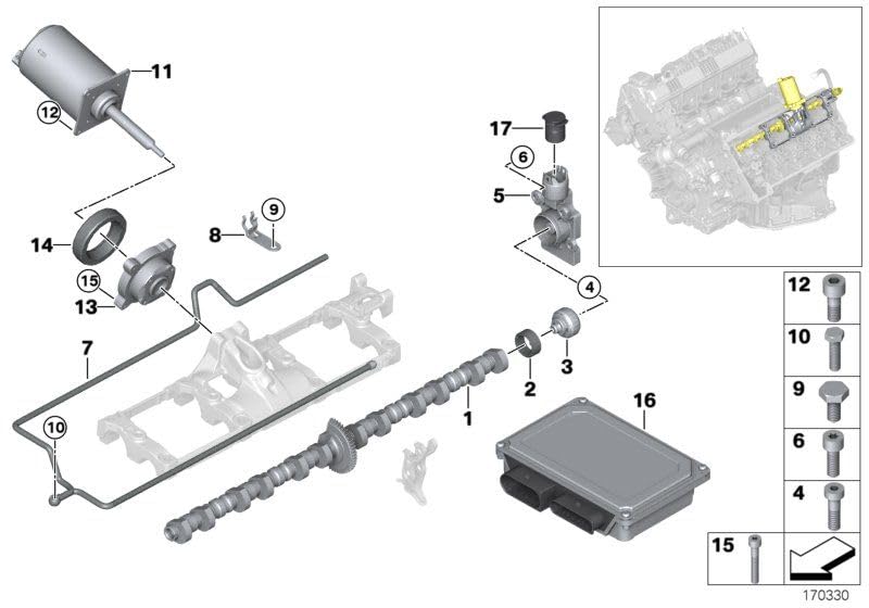 LINK-LOCK 3PCS FKM Viton OR.01.40028 エンジンVVTサーボモーターOリングガスケット 07119903596 BMW N62用