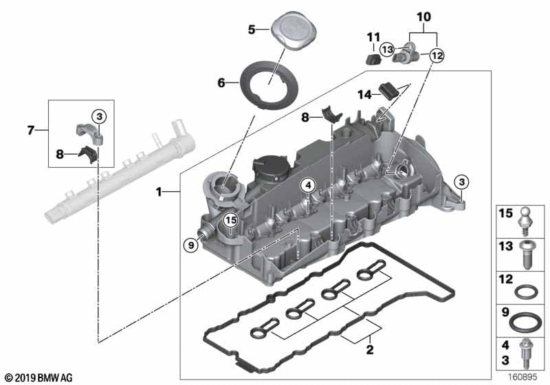 LINK-LOCK 10PCS FKM Viton OR.01.40034 Engine Camshaft sensor O-RING gasket 13627796699 13627792257 for BMW N47 N57 B37 B47 B57