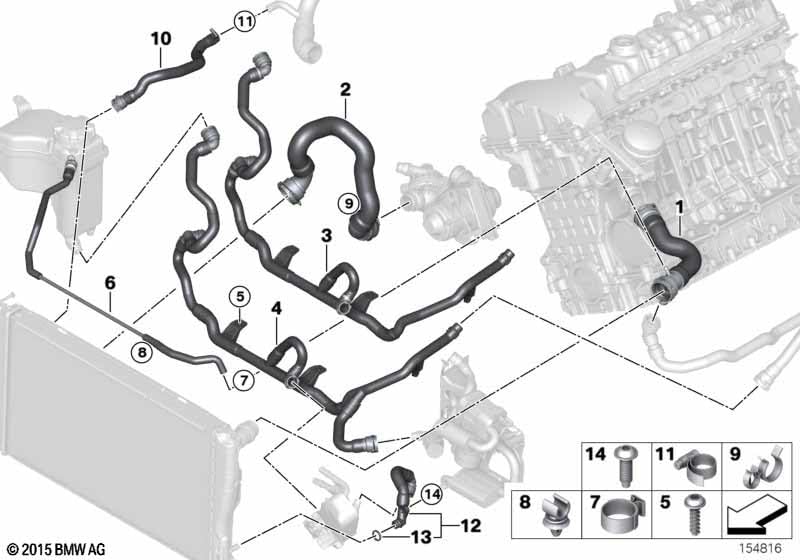 링크-록 10개 FKM 바이톤 OR.01.20007 엔진 냉각수 파이프/물 호스 O-링 17111711987 BMW N42 N46 N45 N52 N43 N51 N52 N53 M62 N47 N20 M54용