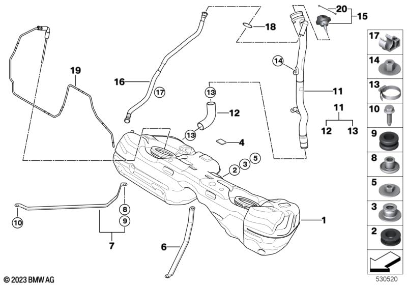 LINK-LOCK 10個 FKMバイトンOR.01.50006 フューエルフィラーパイプOリングガスケット 16126766044 BMW E81 E87 E90 E92 E84 E85用