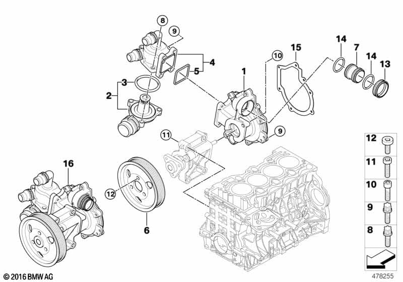 LINK-LOCK 10PCS FKM Viton OR.01.20005 Engine coolant pipe / Water hose O-Ring 11517514942 for BMW N51 N52 N53 N45 N46
