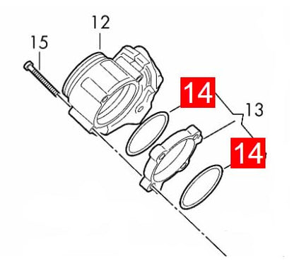 LINK-LOCK 6PCS OR.03.10106 FKM Viton Sealing O-Ring Kit Of Throttle valve connection 06E145272C 17290580 21049-31U02 21049-31U04 21049-ZL80C For AUDI-CMUA CRED CAKA CCBA CGWC CGXC For NISSAN