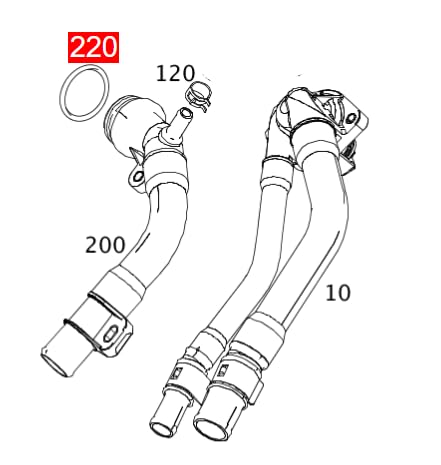 LINK-LOCK 10PCS OR.03.10168 FKM Viton Sealing O-Ring Kit of Coolant pipeline A0179972348 A0199972945 99970760440 11539430899 LR096839 For BMW-B38 B46 B48 For AUDI-DADA For MERCEDES-BENZ-M139 OM651
