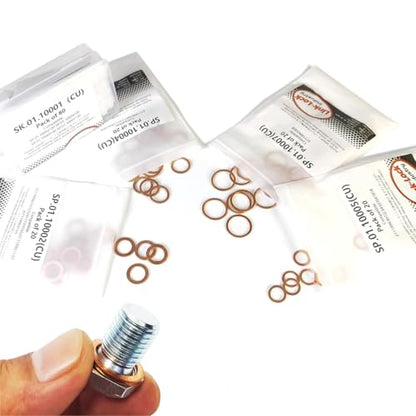 LINK-LOCK 80 PCS COPPER SK.01.10001 Oil drain screw copper gasket 07119963151  07119963132 07119963133 07119963201 07119963394 for BMW N43 N45 N46 N47 N55 M43 M42 M50 B38 B48 N51 N52 N53 N54 N55 N12