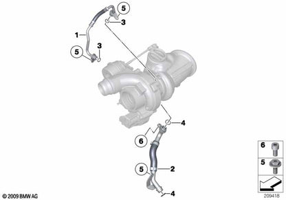 LINK-LOCK 10PCS FKM Viton OR.01.10009 Turbocharging Pipeline O-Ring 11427590577 for BMW N55 B58