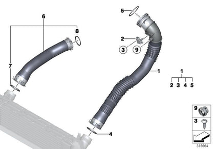 LINK-LOCK 3PCS FKMバイトン OR.01.30001 BMW N20エンジンインテークパイプOリング 13717636959