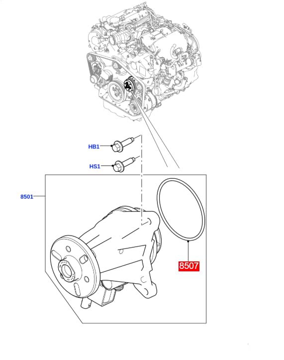 LINK-LOCK 6PCS OR.03.10267 FKM Viton Sealing O-Ring Kit of Water Pump LR079619 06.56939-0111 For LAND ROVER-306DT(TDV6)