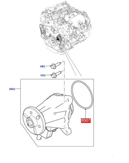 LINK-LOCK 6PCS OR.03.10267 FKM Viton Sealing O-Ring Kit of Water Pump LR079619 06.56939-0111 For LAND ROVER-306DT(TDV6)