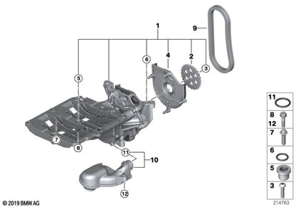 LINK-LOCK 6個 FKM Viton OR.01.40037 エンジンオイルポンプ Oリングガスケット 11417804889 BMW N47用