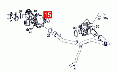 LINK-LOCK 8PCS OR.03.10152 FKM Viton Sealing O-Ring Kit of Cooling water pipe 11517572792 04201462 F716201510170 A0249976345 For INFINITI-270910 For MERCEDES-BENZ-260 M264 M270 M133 M264 M274