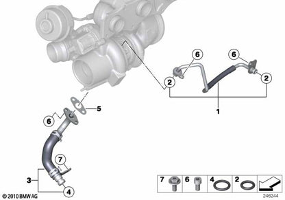 LINK-LOCK 10PCS FKMバイトンOR.01.10004 BMW N20 N26 B57用ターボチャージャーパイプラインOリング11427615472