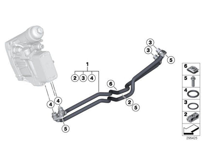 LINK-LOCK 10個 FKMバイトンOリングガスケット 伝送冷却パイプ用 BMW N47 17228511461