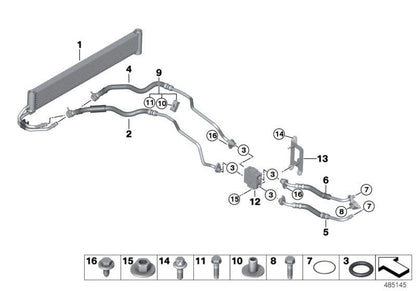 LINK-LOCK 10個 FKM Viton OR.01.70002 Oリングガスケット トランスミッション冷却パイプ用 17211742636 17211712354 17227581147 BMW E46 E90 E93 E60 E65 F82 E66 F02 E70 E71 E85