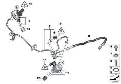 LINK-LOCK 10PCS FKM Viton OR.01.40019 Engine high-pressure fuel pump O-RING gasket 13537559991 for BMW N55 N63 N54 N53 N43 S65