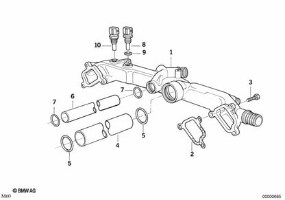 LINK-LOCK 5個入り FKMバイトンOR.01.20011 エンジン冷却水パイプ/ウォーターホース Oリング 11531710048 BMW M60 M62 M73 N62 N73 N74用