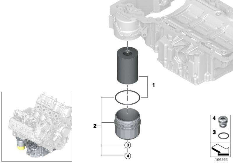 LINK-LOCK 5PCS FKM Viton OR.01.40025 Engine Oil filter cover O-RING gasket 11537557522 for BMW N63 N74