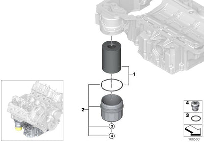 LINK-LOCK 5PCS FKM Viton OR.01.40025 Engine Oil filter cover O-RING gasket 11537557522 for BMW N63 N74