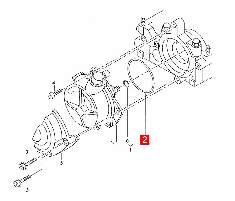 LINK-LOCK 6PCS OR.03.10582 FKMバイトン製シーリングOリングキット 真空ポンプ用 06D145117A アウディ・VW用