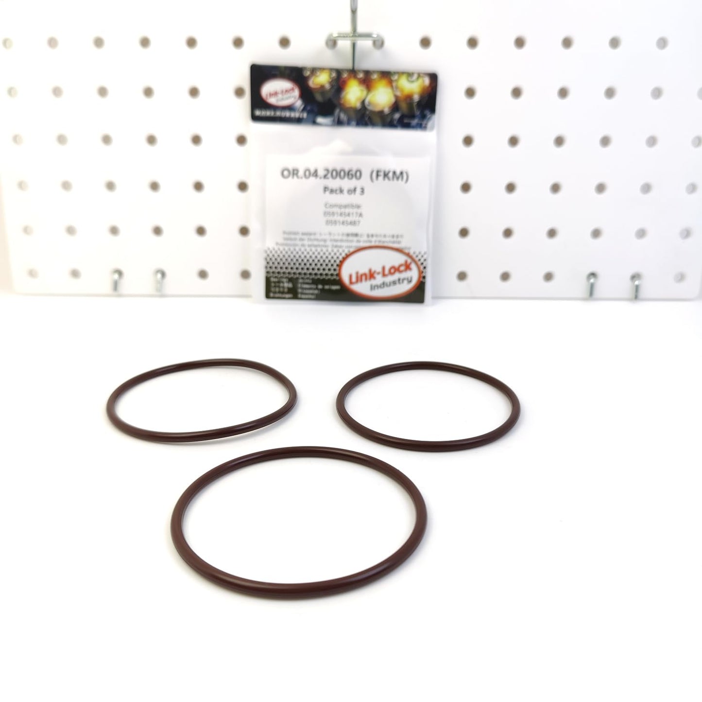 LINK-LOCK 3PCS OR.04.20060 FKM Viton スーパーチャージャー用シーリングOリングキット 059145417A 059145487 AUDI用