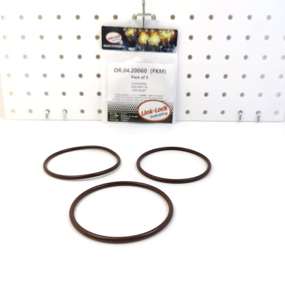 LINK-LOCK 3PCS OR.04.20060 FKM Viton スーパーチャージャー用シーリングOリングキット 059145417A 059145487 AUDI用