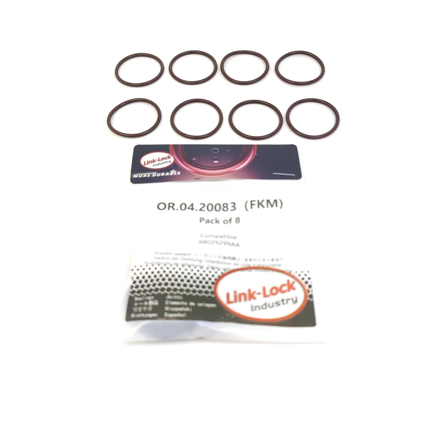 LINK-LOCK 8PCS OR.04.20083 FKM Viton Sealing O-Ring Kit of Engine Filter Cap 68029299AA for JEEP