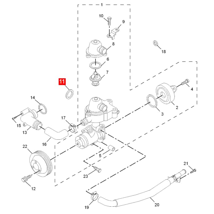 LINK-LOCK 6PCS OR.03.10255 FKM Viton Sealing O-Ring Kit of Water pump 0119972448 119972448 A0119972448 For MERCEDES-BENZ-M104 M103 M120
