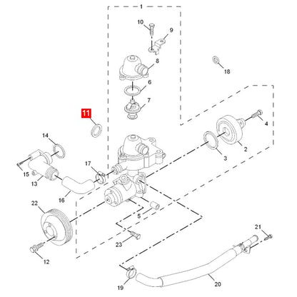 LINK-LOCK 6PCS OR.03.10255 FKM Viton Sealing O-Ring Kit of Water pump 0119972448 119972448 A0119972448 For MERCEDES-BENZ-M104 M103 M120