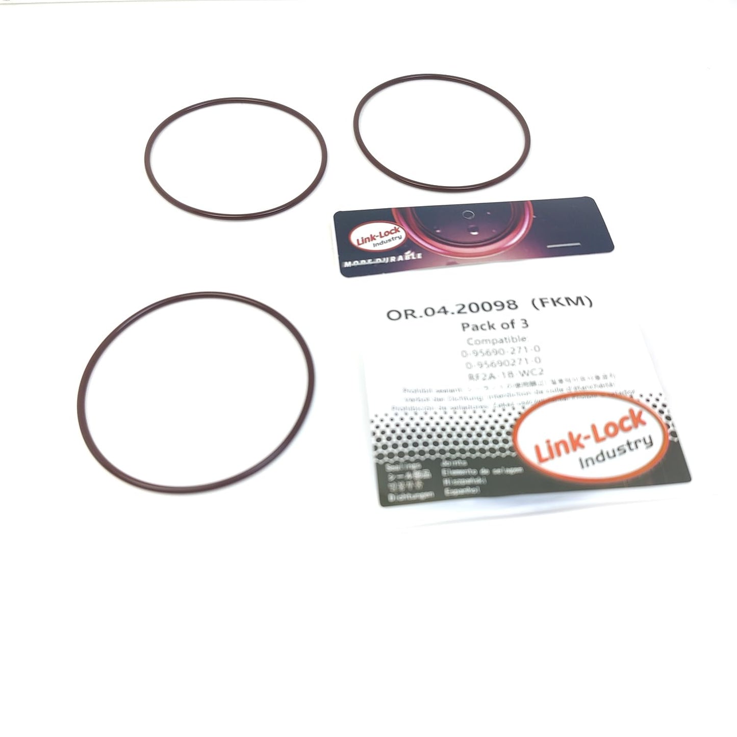 LINK-LOCK 3PCS OR.04.20098 FKMバイトン製シーリングOリングキット バキュームポンプ用 0-95690-271-0 0-95690271-0 RF2A-18-WC2 いすゞ マツダ用