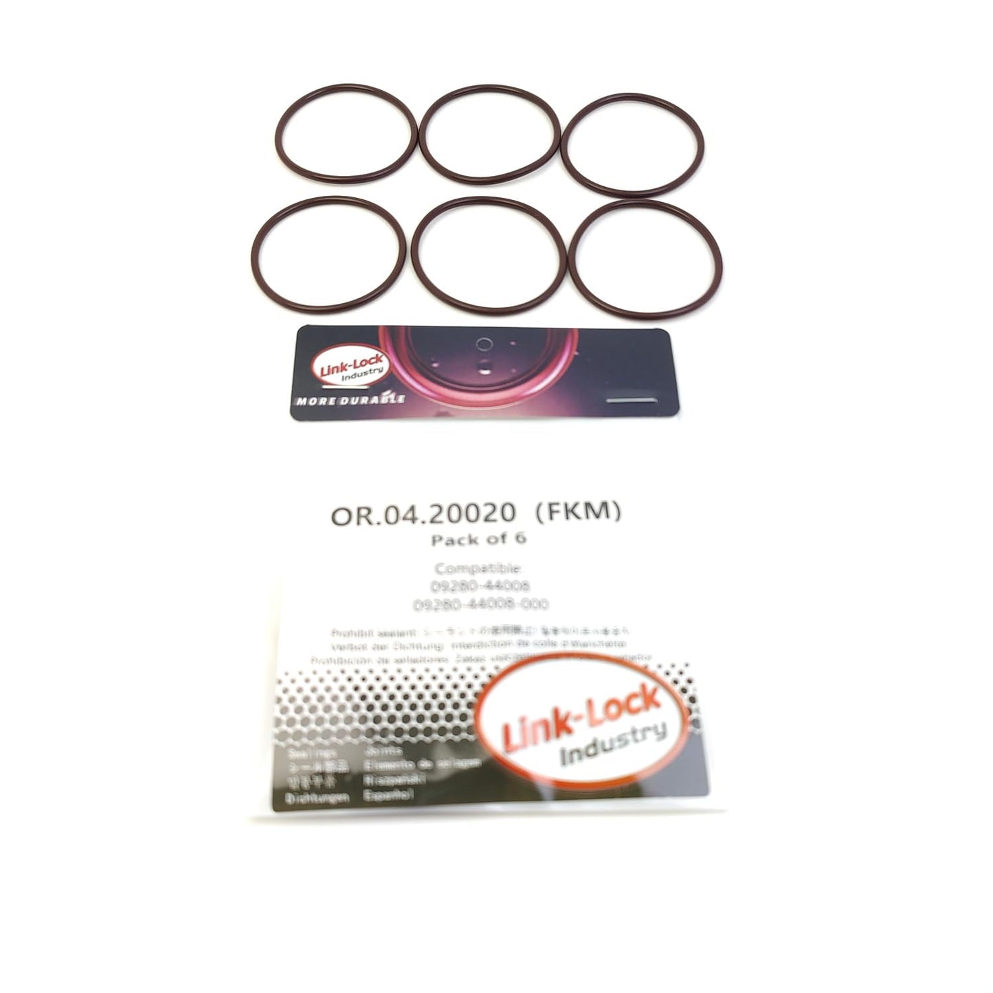 LINK-LOCK 6PCS OR.04.20020 FKM Viton Sealing O-Ring Kit of Thermostat Housing  Water Outlet Seal 09280-44008 09280-44008-000 for SUZUKI
