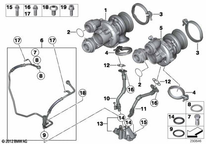 LINK-LOCK 6個 FKM Viton OR.01.10010 ターボチャージングパイプラインOリング 11657577018 BMW N63用