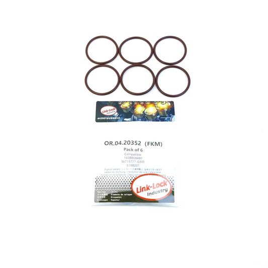6PCS OR.04.20352 FKM Viton Sealing O-Ring Kit of thermostat 1608858480 W715777-S300 5198201 for CITROËN For FORD
