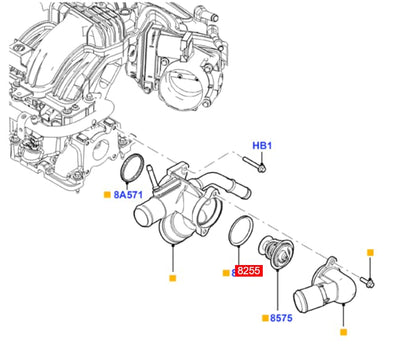 LINK-LOCK 8PCS OR.03.10109 FKM Viton Sealing O-Ring Kit Of Thermostat 04289062 3342711 N806807-S For FORD-AJ LCBE SEC SGA MEBA LCBA T30PDED For GINETTA-C37PDED For FORD USA-99Z C30PDED 99Z1 AJ C23HD0D