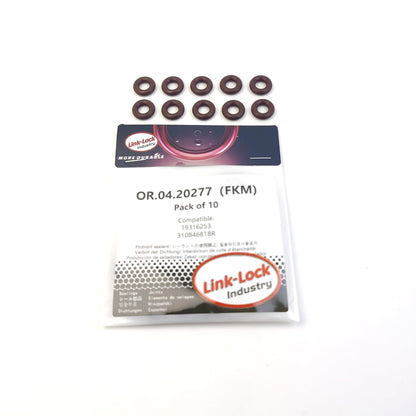 LINK-LOCK 10PCS OR.04.20277 FKM Viton Sealing O-Ring Kit of  Injector 19316253 310846818R for CHEVROLET for RENAULT