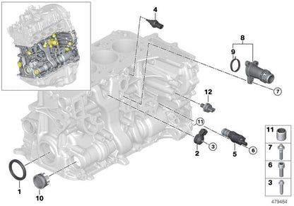 LINK-LOCK 6PCS SP.01.10009 CV 조인트 엔드 커버 개스킷 플러그 커버(FKM O-링 포함) BMW N47 B46 B47 B48용 11117797932