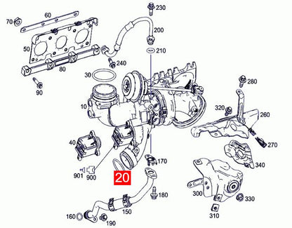 LINK-LOCK 10PCS OR.03.10309 FKMバイトンシーリングOリングキット ターボチャージャーエアホース用 5080114AA 0259974645 A0259974645 MERCEDES-BENZ-M276 BRABUS-M276 CHRYSLER DODGE JEEP用