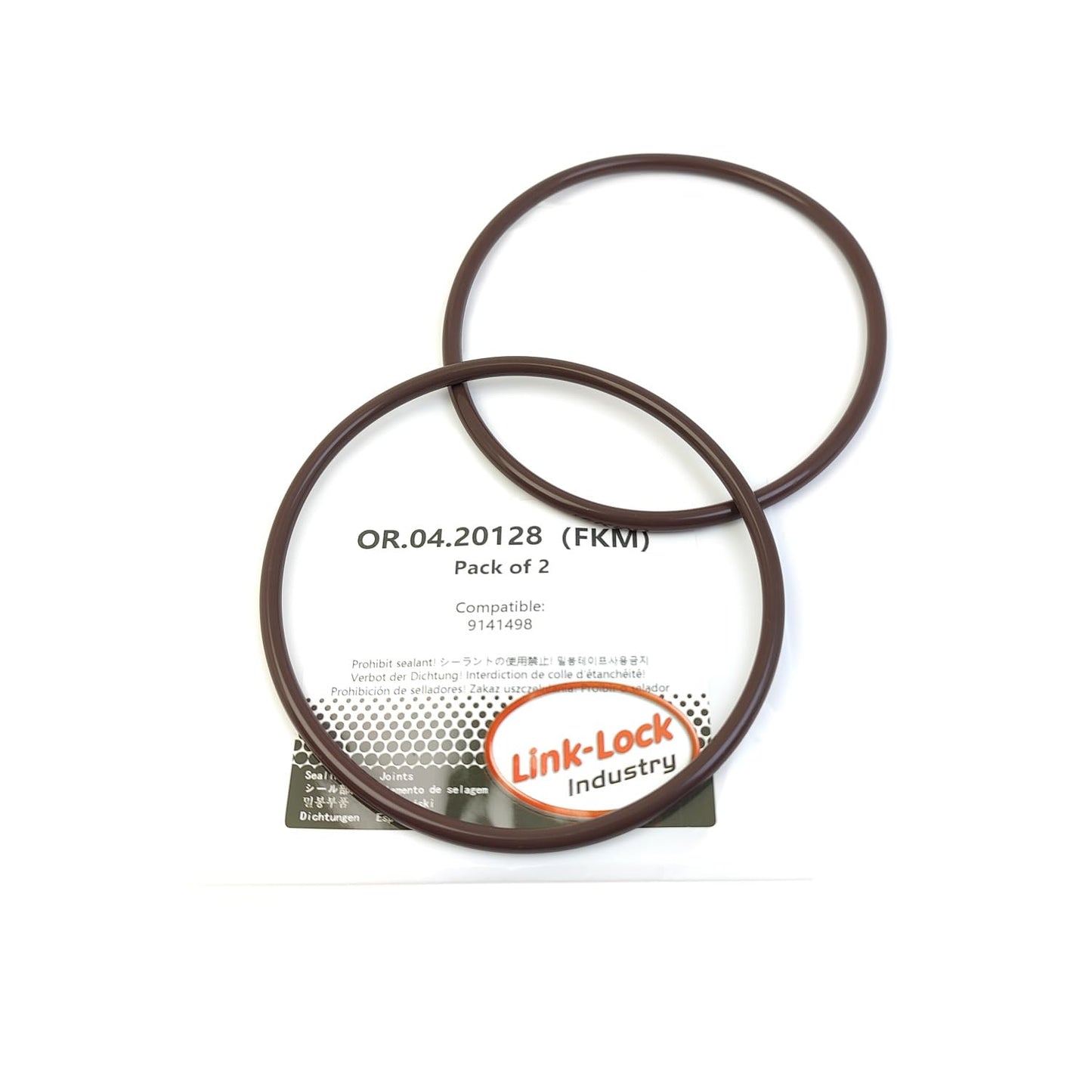 LINK-LOCK 2PCS OR.04.20128 FKM Viton Sealing O-Ring Kit of Fuel Pump to Fuel Tank 9141498 for VOLVO