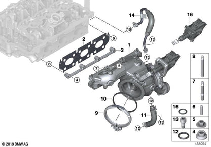 LINK-LOCK 10PCS FKM Viton OR.01.10012 Turbocharging Pipeline O-Ring 11428604872  16121240513  11127689563 for BMW B38 B48 B46 B58 B57 B47 R1300