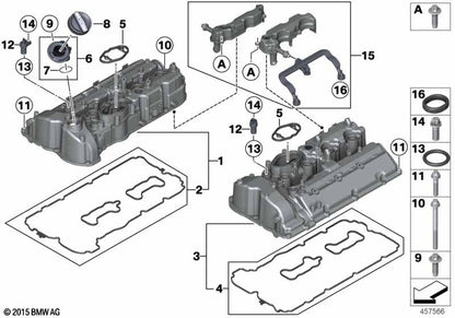 LINK-LOCK 5PCS FKM Viton OR.01.40022 Engine Oil filling port O-RING gasket 07119906276 for BMW N63 S63