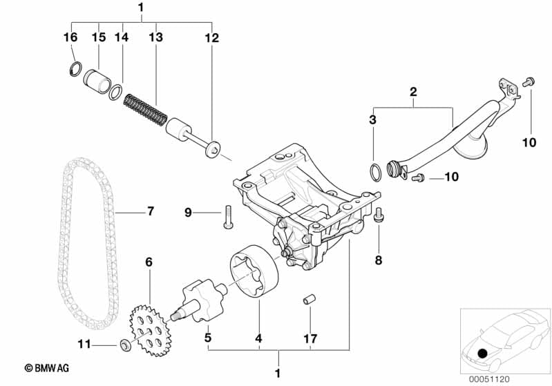 LINK-LOCK 5PCS FKM Viton OR.01.40048 Engine oil pump O-RING gasket 11417507429  11531435808 for BMW M50 M52 S52 M54