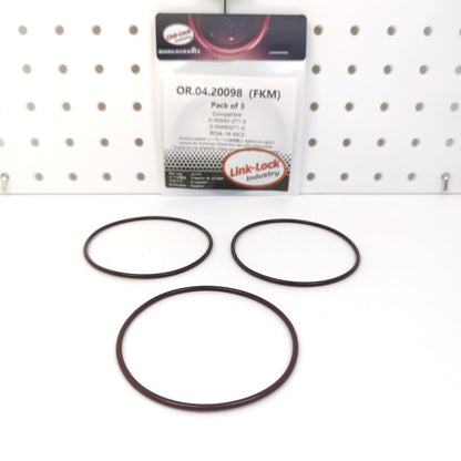 LINK-LOCK 3PCS OR.04.20098 FKMバイトン製シーリングOリングキット バキュームポンプ用 0-95690-271-0 0-95690271-0 RF2A-18-WC2 いすゞ マツダ用