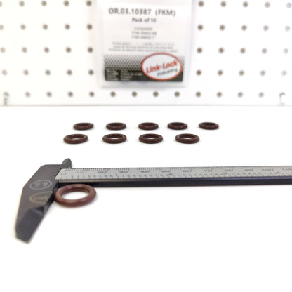 LINK-LOCK 10PCS OR.03.10387 FKM VitonシーリングOリングキット ターボチャージャーフィリングポート用 FT4E-6N652-BB FT4Z-6N652-C FORD USA-T27PD0X