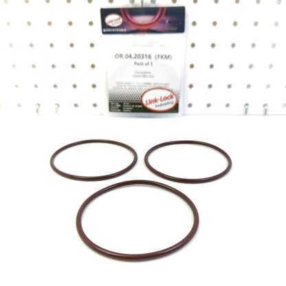 LINK-LOCK 3PCS OR.04.20316 FKM Viton Sealing O-Ring Kit of Oil Filter 15432-RBD-E02 for HONDA