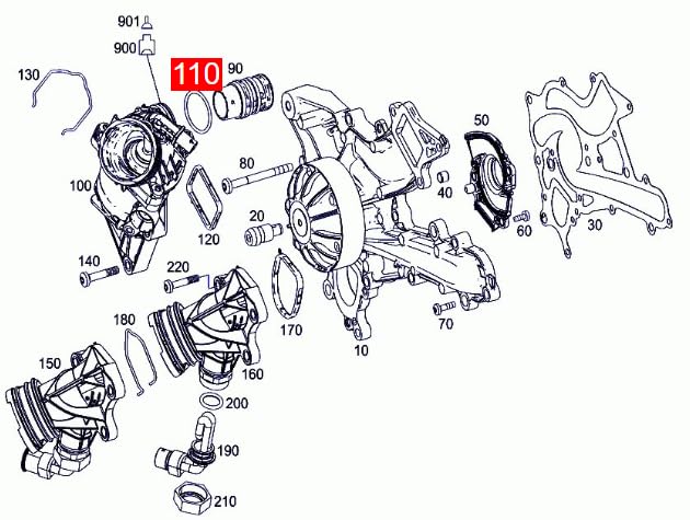 LINK-LOCK 10PCS OR.03.10164 FKM Viton Sealing O-Ring Kit of Coolant pipeline 0269979745 A0269979745 99970108340 For MERCEDES-BENZ-M276.823 M276.820 M276.850 For PORSCHE