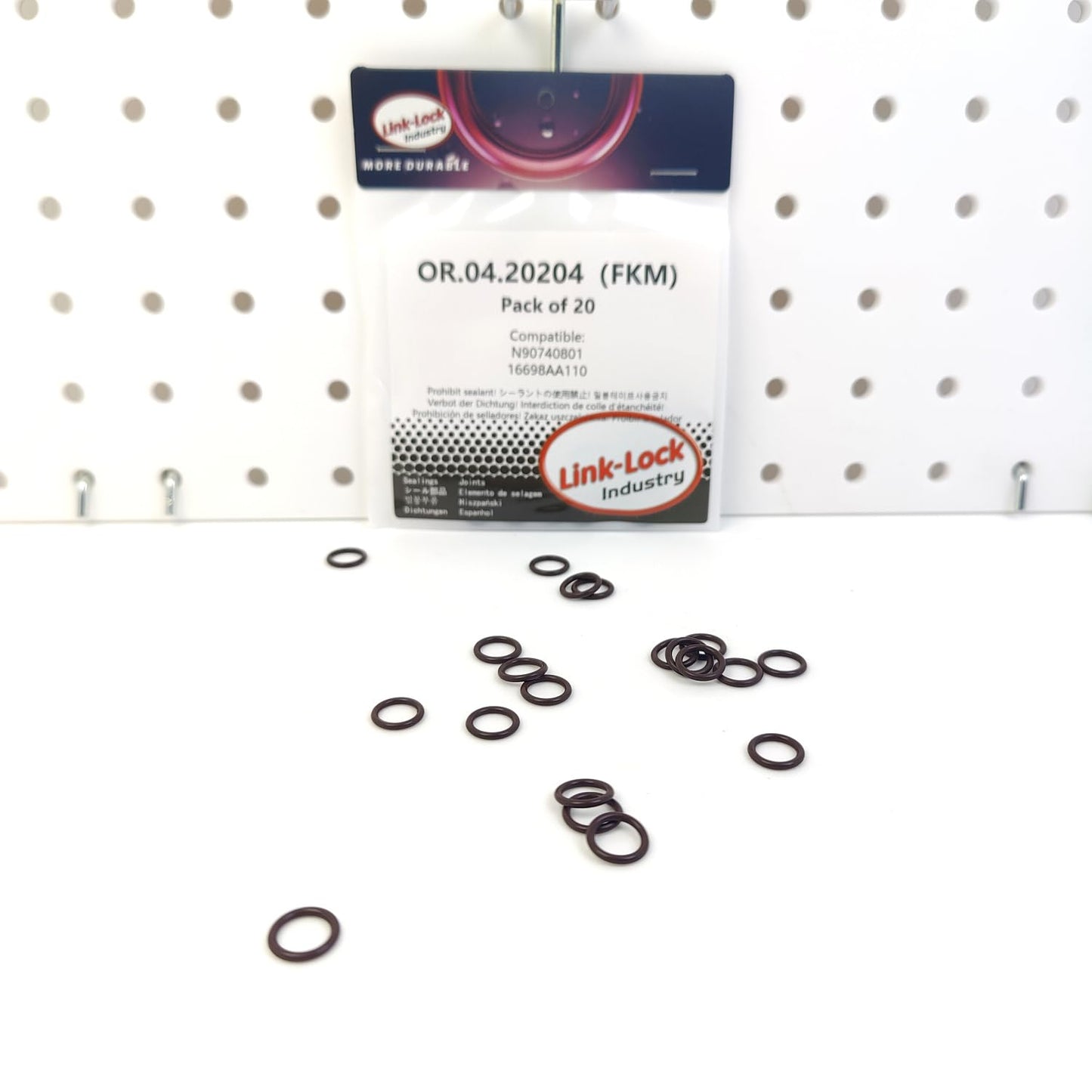 LINK-LOCK 20PCS OR.04.20204 FKM Viton Sealing O-Ring Kit of Injector N90740801 16698AA110 for AUDI for SUBARU