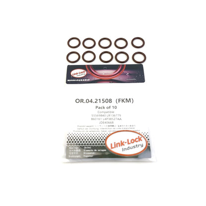 LINK-LOCK 10PCS OR.04.21508 FKM Viton Sealing O-Ring Kit of Coolant pipe 55569840 LR136779 860161 L4P38527AA JDE40668 for BMW For CHEROLET For OPEL For LAND ROVER