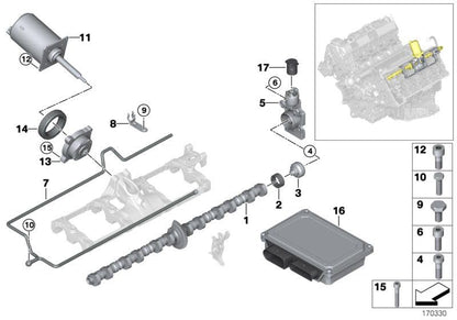 LINK-LOCK 3PCS FKM Viton OR.01.40028 エンジンVVTサーボモーターOリングガスケット 07119903596 BMW N62用