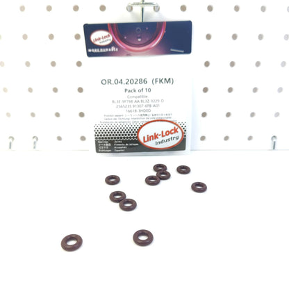 LINK-LOCK 10PCS OR.04.20286 FKM Viton Sealing O-Ring Kit of Injector BL3E-9F798-AA BL3Z-9229-D 2565235 91307-6FB-A01 16618-3HD0D for FORD for HONDA for NISSAN